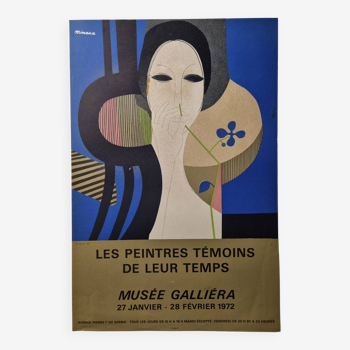 Affiche lithographique d'après André Minaux, les peintres témoins de leur temps, Mourlot, 1972