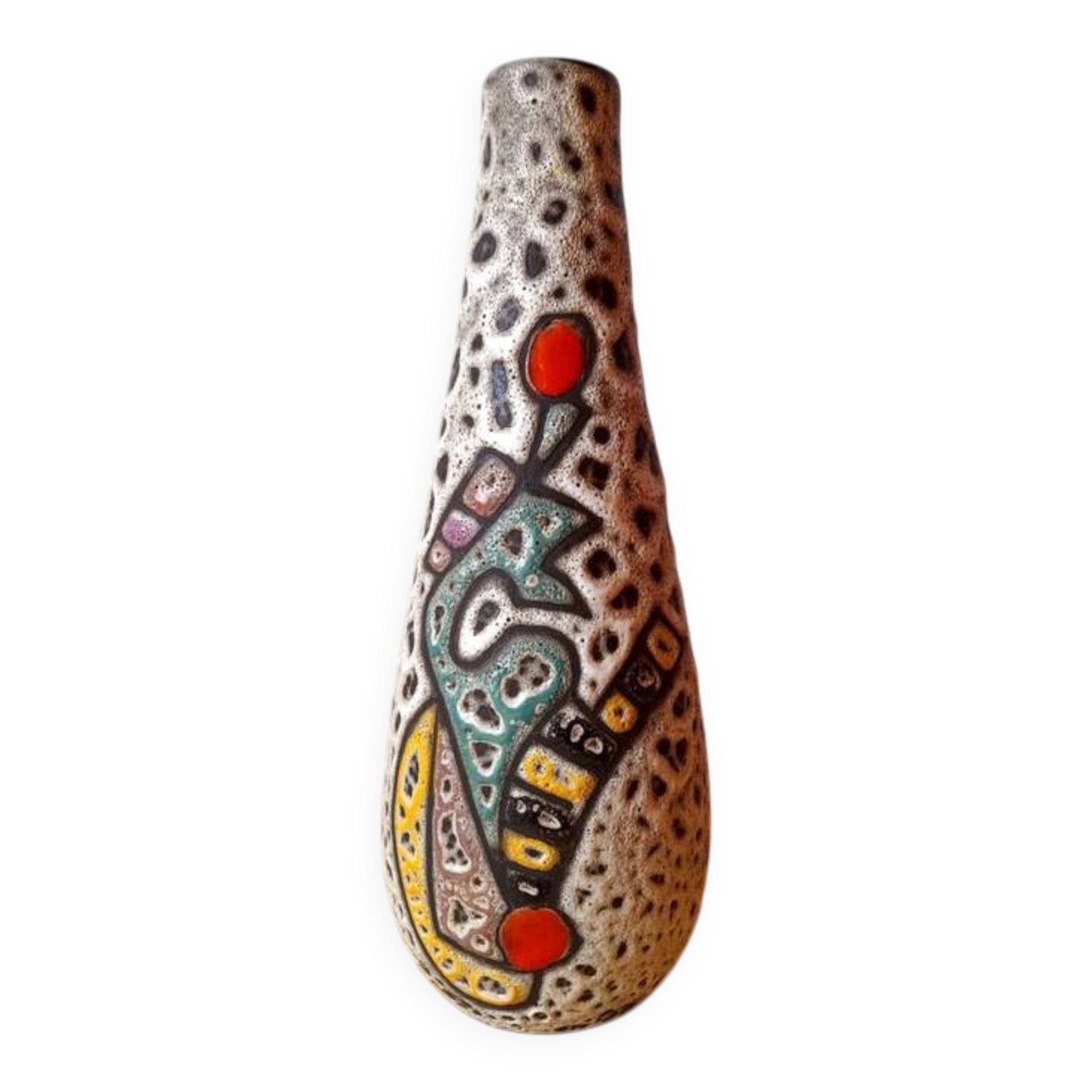 Fat Lava Vase Marius Bessone, Vallauris 1960