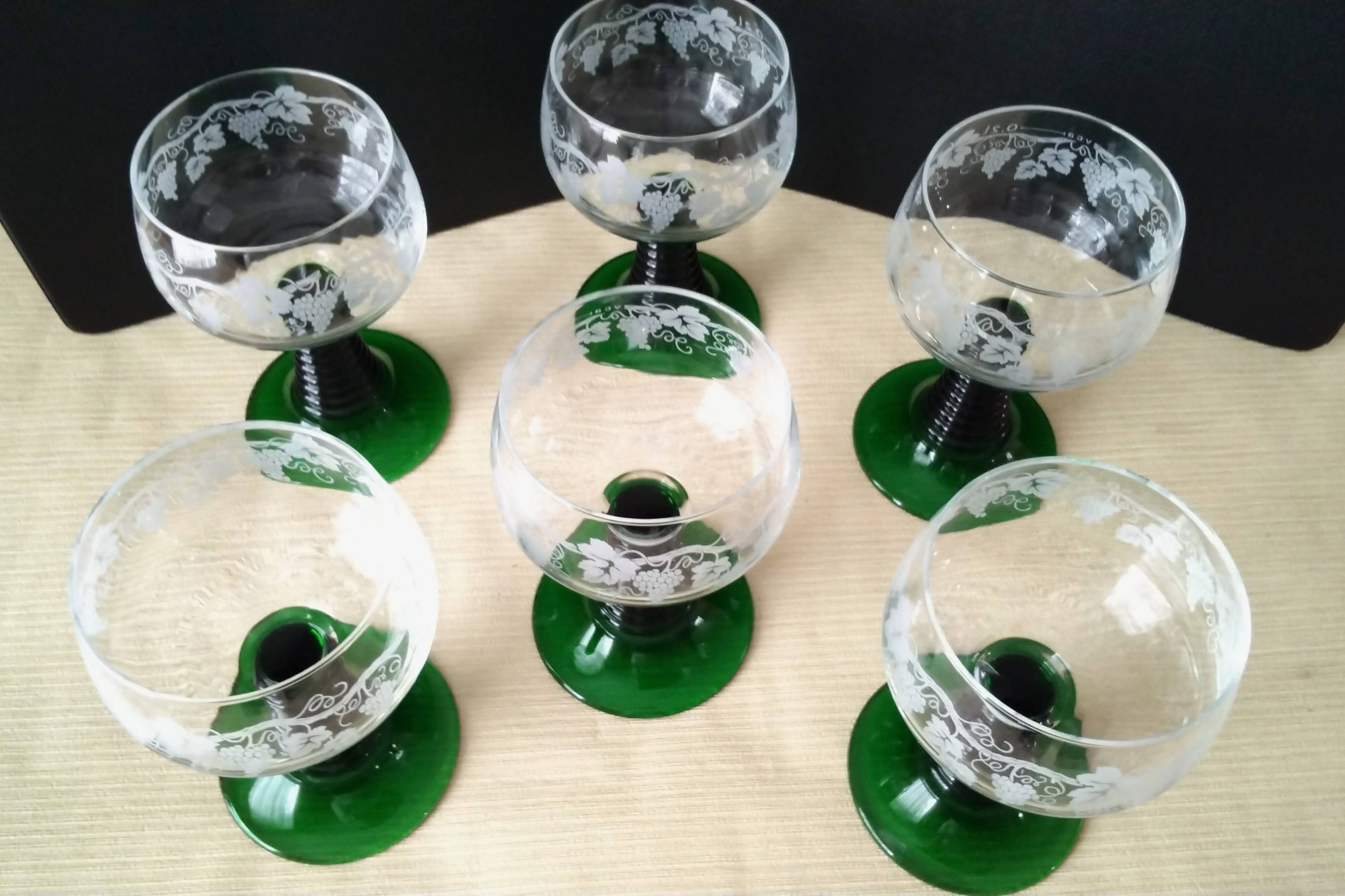 6 large tasting glasses for Alsace wine