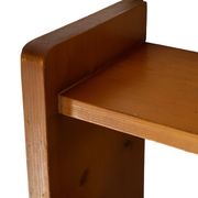 Vintage wooden wall shelve rack in pinewood minimalist design