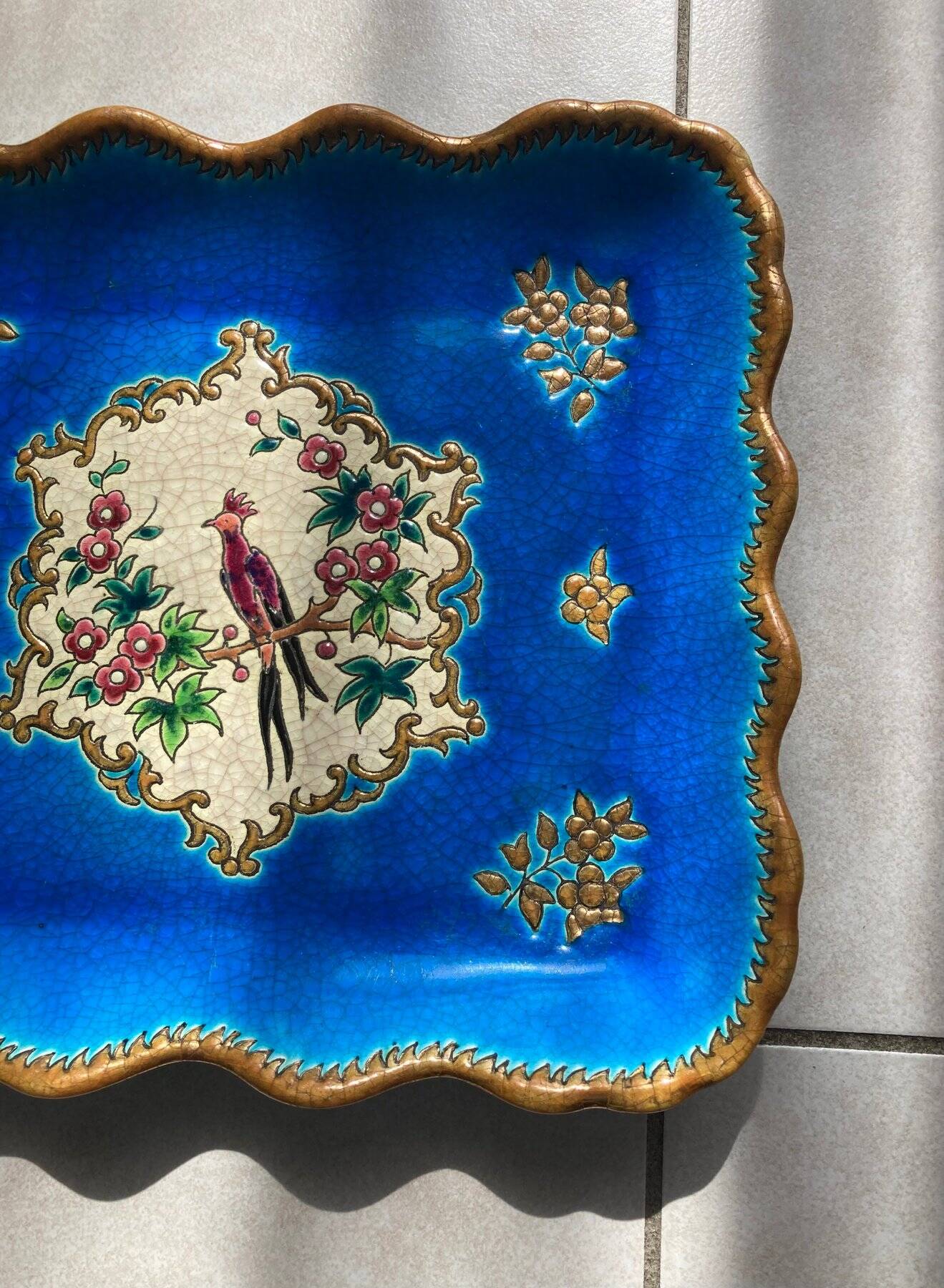 Decorative plate émaux longwy