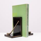 Brass Golf clubs Bookends 1970s England