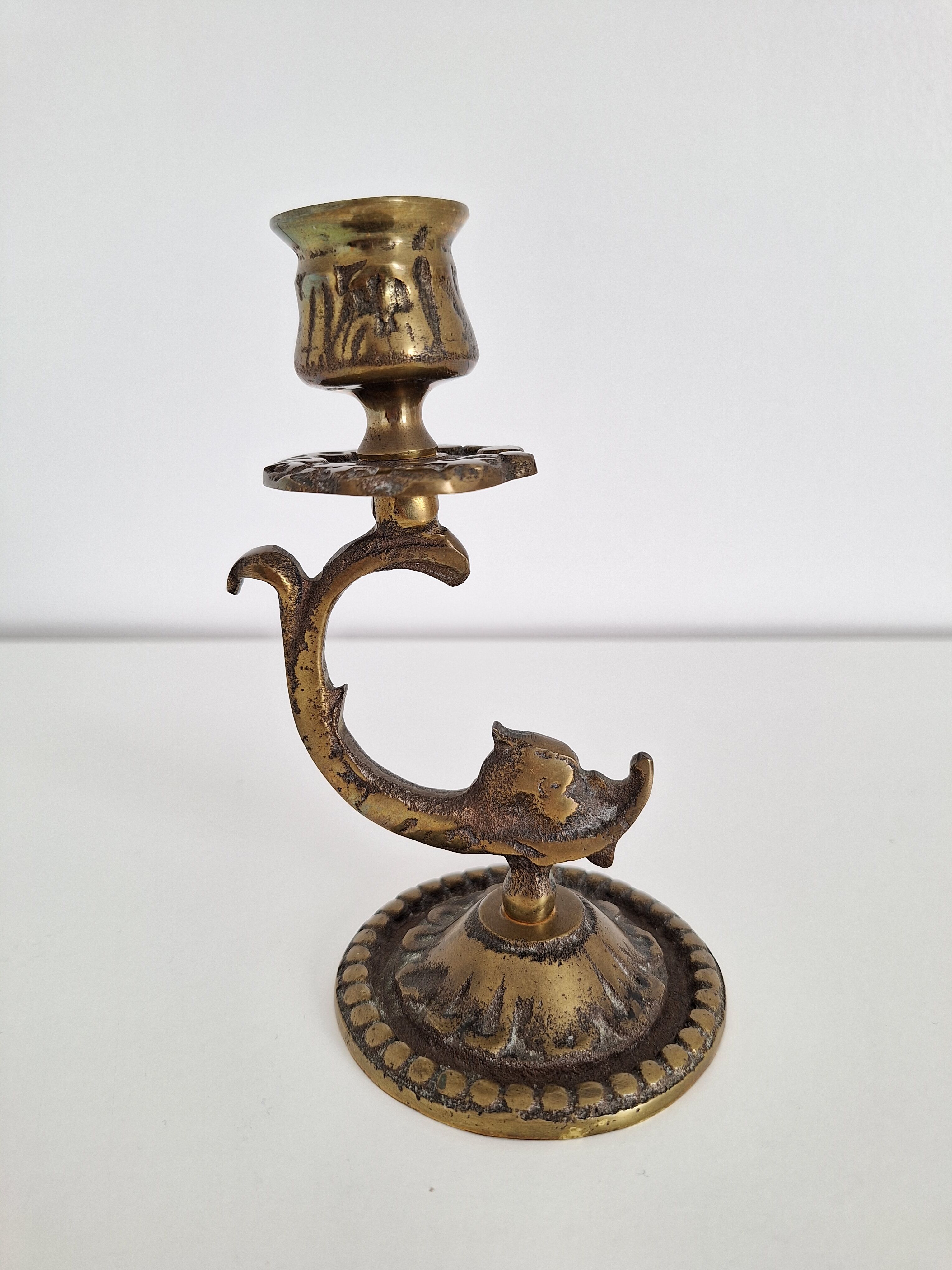 Vintage brass candle holder