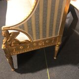 Canapé en bois dorée