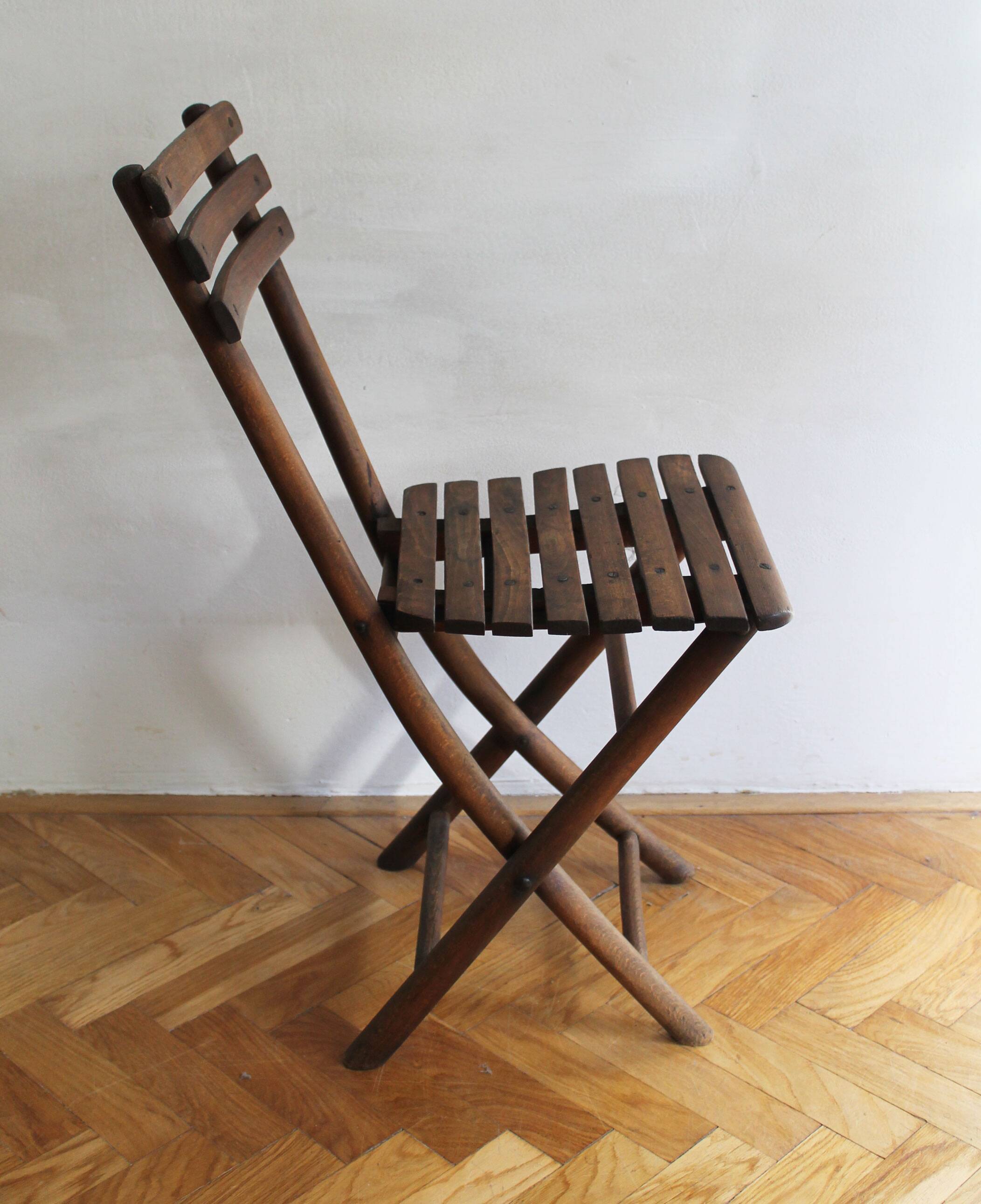 1920's Folding Garden Chair by Gebrüder Thonet