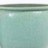 Pair of large glazed terracotta planters. 1950s.