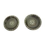 Coupelles en bois anciennes, incrustées de nacre, Napoléon III