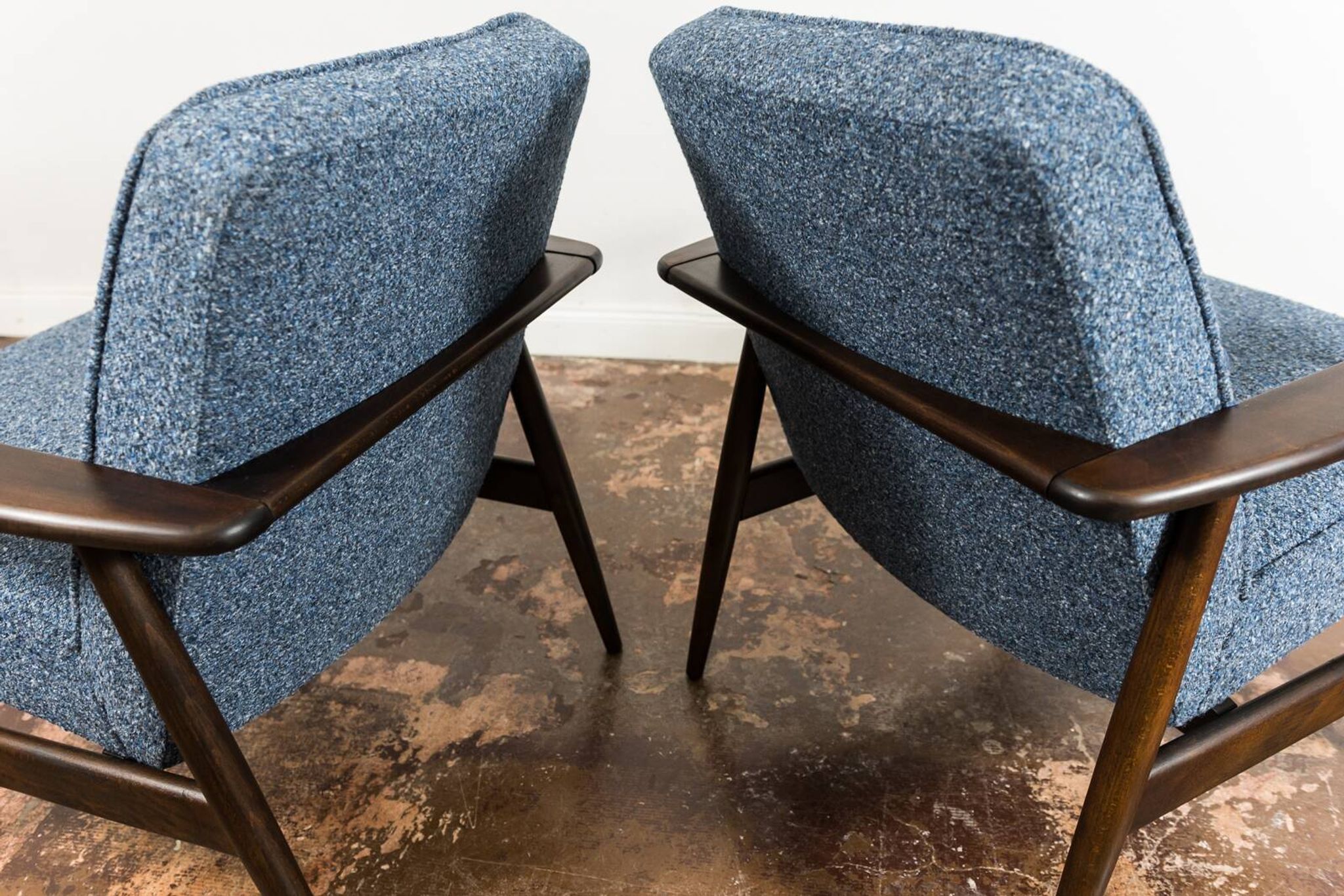 Paire de fauteuils bleus vintage GFM 300-192, 1960