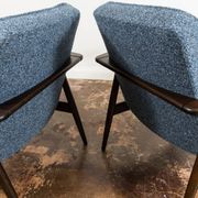 Paire de fauteuils bleus vintage GFM 300-192, 1960
