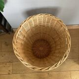 Large Wicker Laundry Basket 1980s/90s