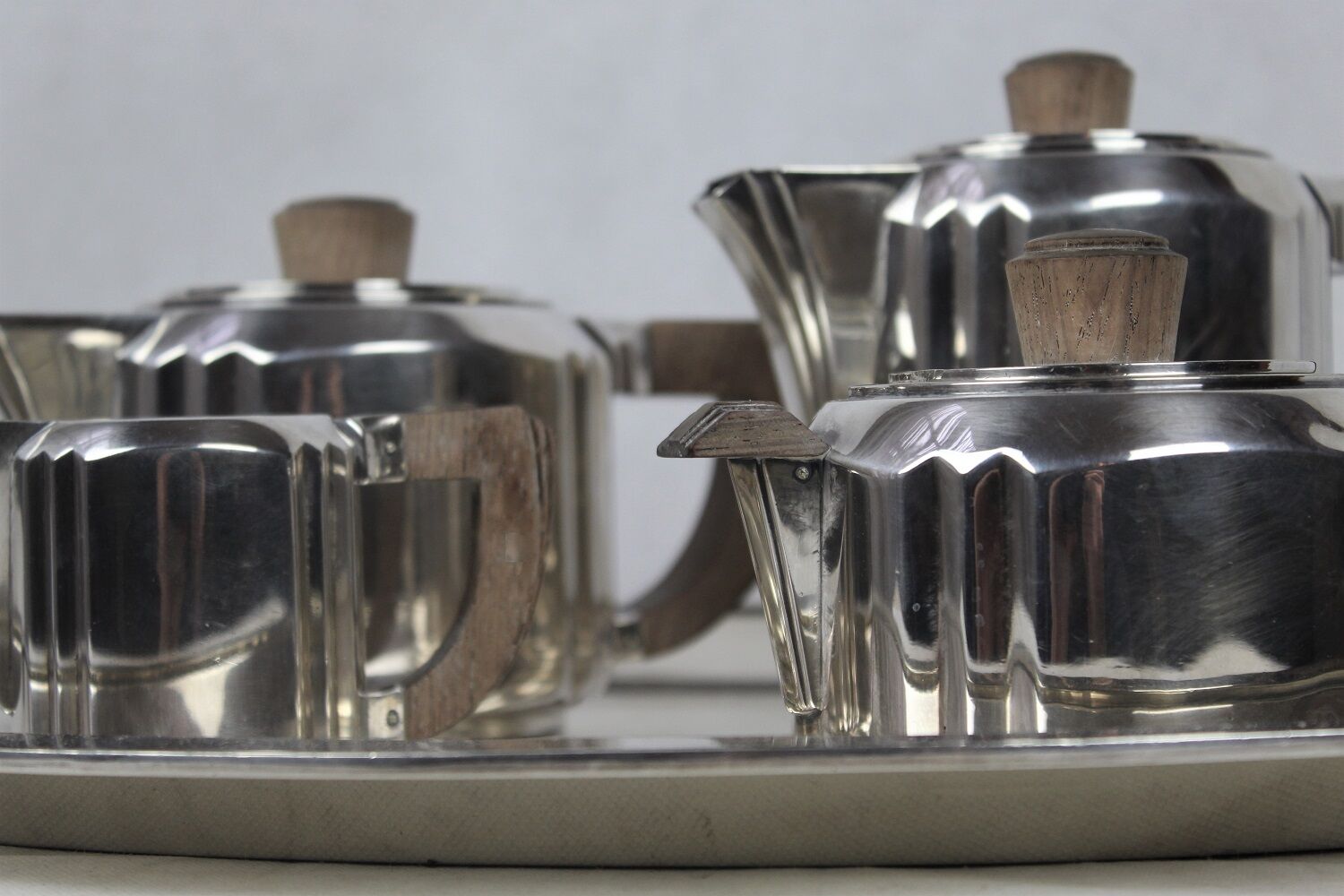 Art-Deco tea set Christofle designer Luc LANEL