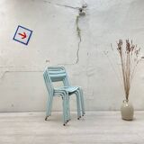 Set of four Tolix T2 chairs, circa 1950.