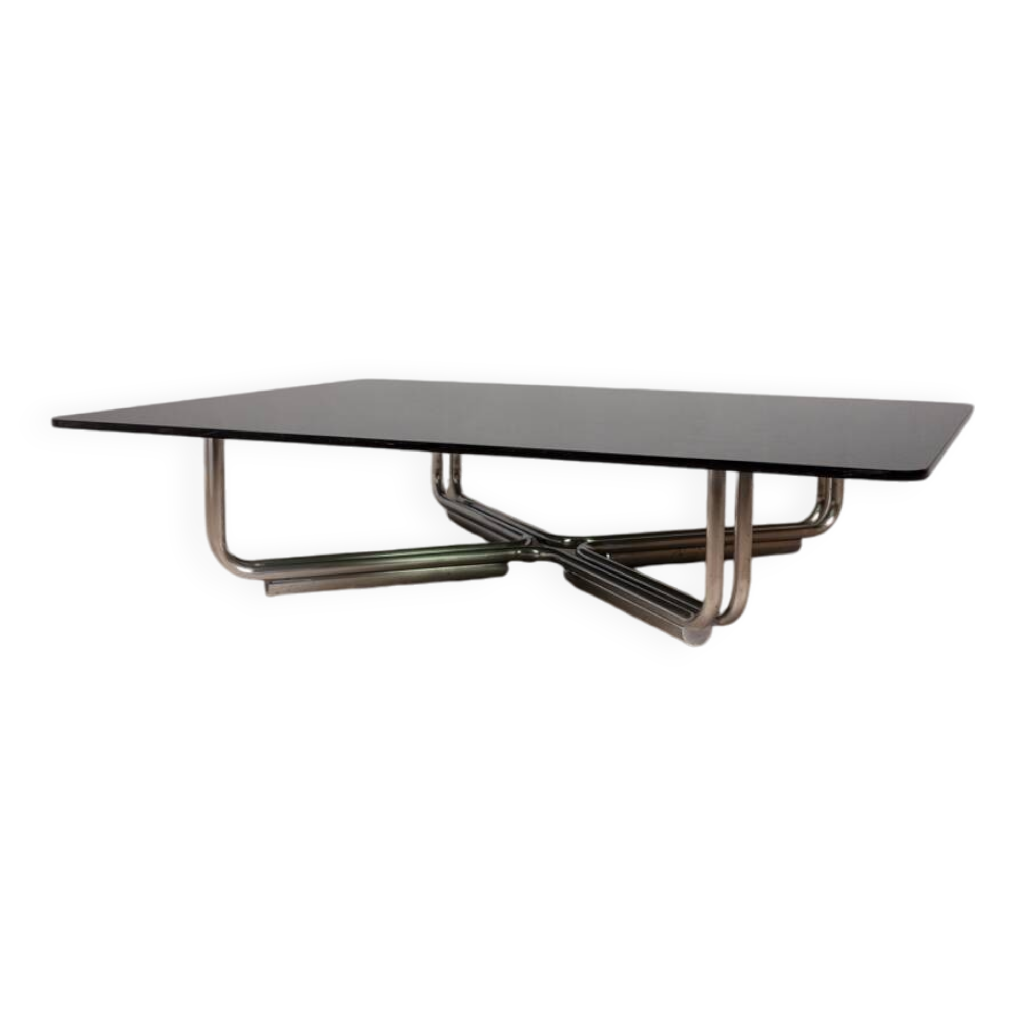 Table en verre vintage des années 60 mod. 784 design G.Frattini pour Cassina