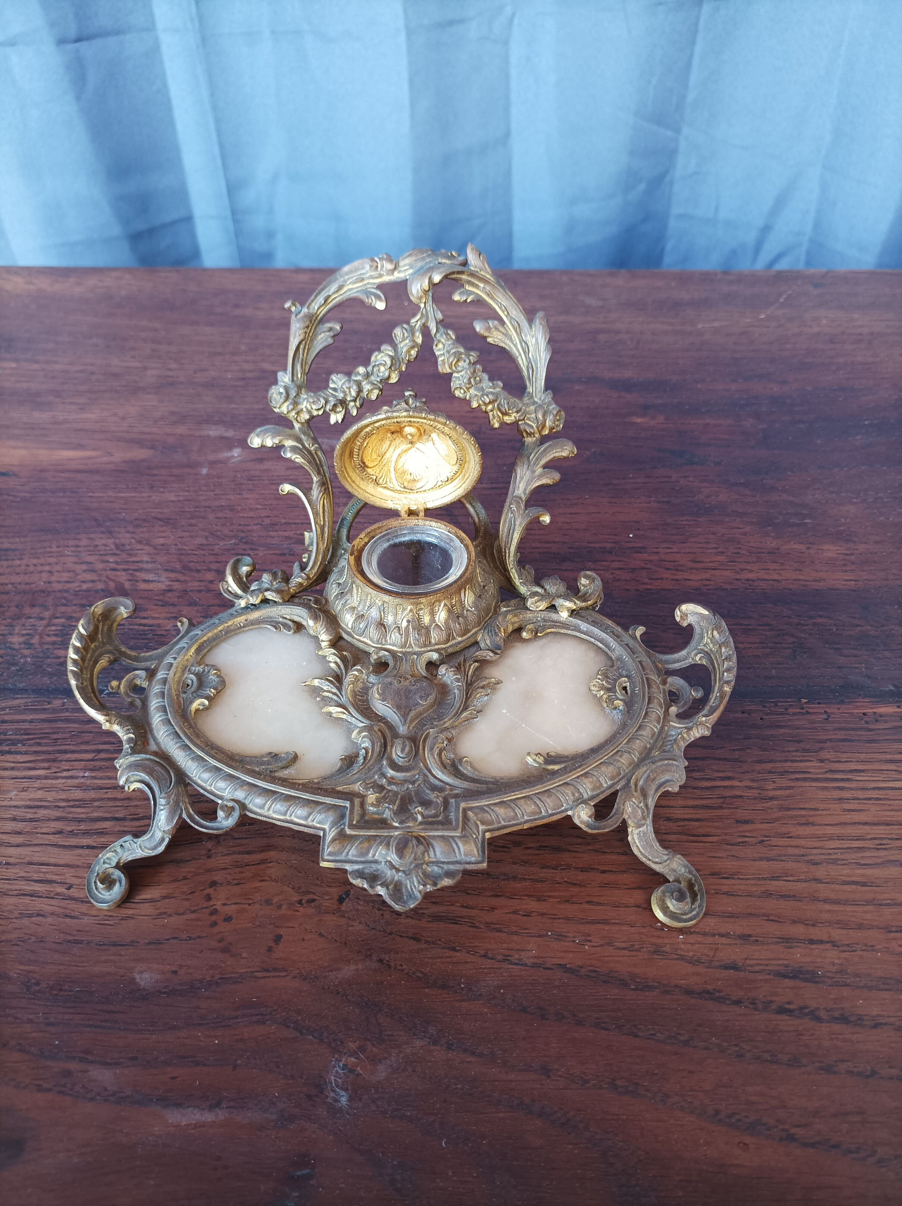 Bronze inkwell style Rocaille XXth