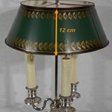 White metal bouillotte lamp, empire style – early twentieth century