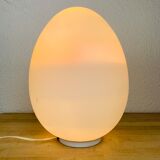 Domec egg lamp, white glass, 70s