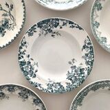 6 mismatched ironstone soup plates from Saint Amand
