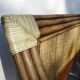 Lit double bambou et rotin années 80