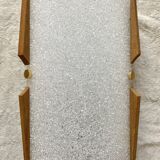 Vintage wall lamp perspex and wood