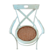 Canned chair with wooden and metal braces