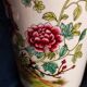 Vase paons en porcelaine