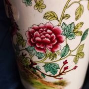 Vase paons en porcelaine