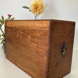 Vintage wooden index card box