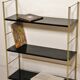 Shelves metal black and amounts Golden 60s