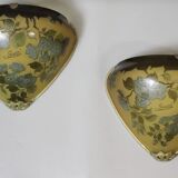 Pair of Gallé wall lights in glass paste (Tip)