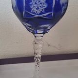 6 St Louis crystal colored glasses