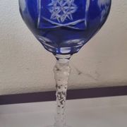 6 verres de couleur cristal St Louis