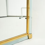 Italian mirror brass glass of Murano 1970s 87x127cm