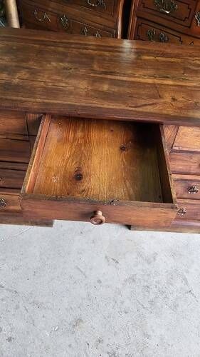 BUREAU A 9 TIROIRS EN NOYER 1900
