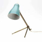 Boris Lacroix. Table lamp/flexible wall light, brass and lacquered metal.