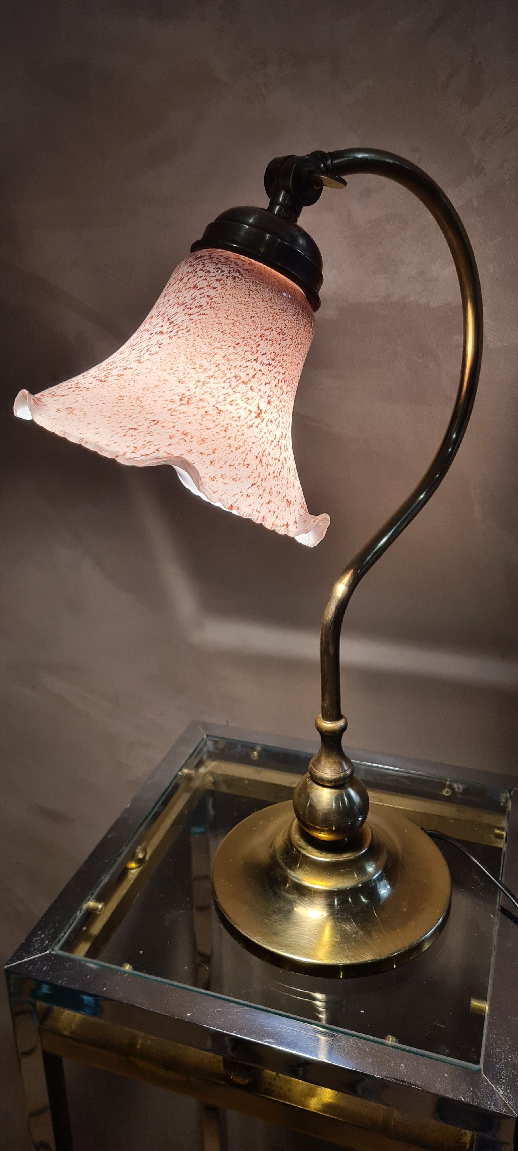 Art deco style brass lamp