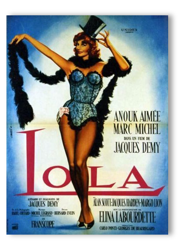Original poster of 1961.Lola, Jacques demy.60x80.Anouk Aimee