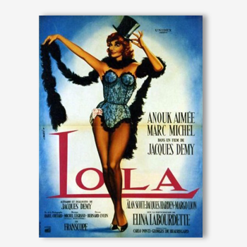 Original poster of 1961.Lola, Jacques demy.60x80.Anouk Aimee