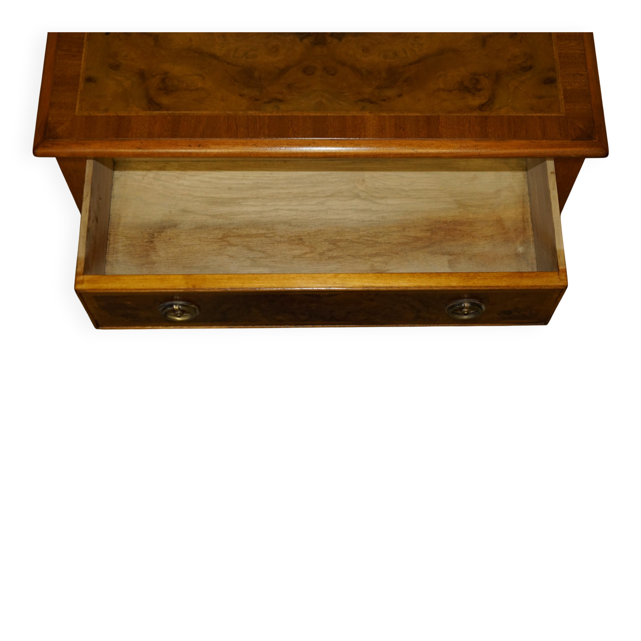 Flamed walnut sideboard for 36 bottles with drawer