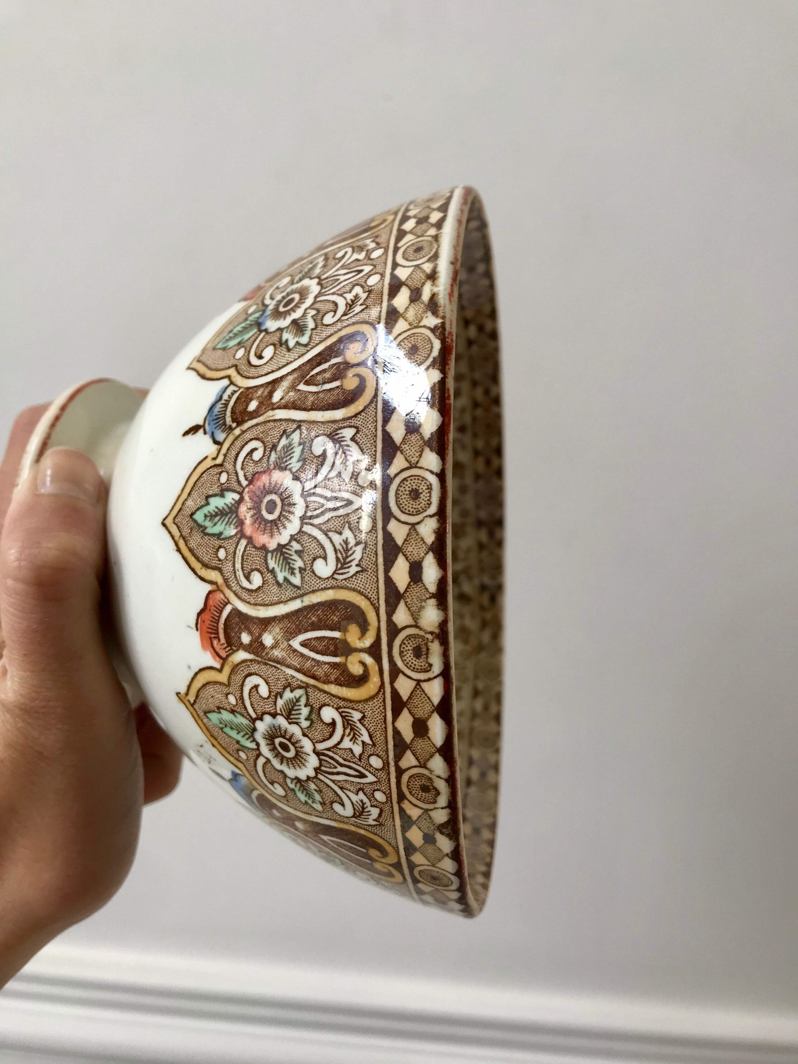 Bowl in iron earth model "persian" late nineteenth