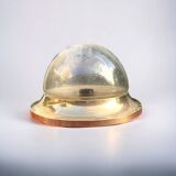 Vintage ceiling light in brass and bubbled glass