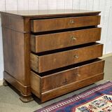 Late 19th century Louis Philippe chest of drawers in walnut and fir