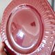 4 flat plates red ruby relief Art Decoo