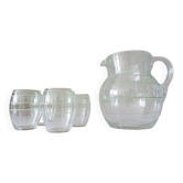 Pichet, carafe à eau avec verres