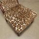 Pair of antique chairs in animal fabric, late 19th century