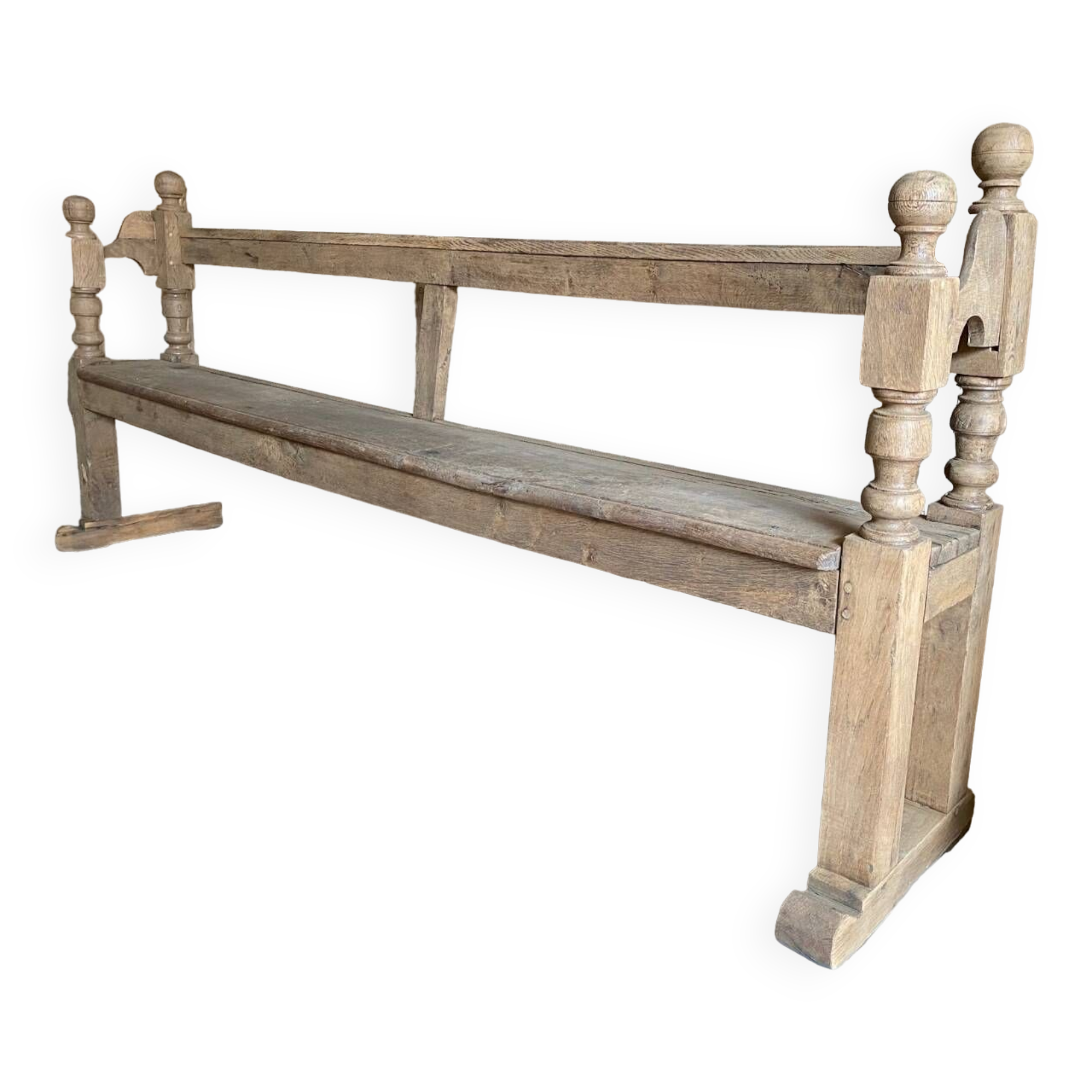 Old oak church pew