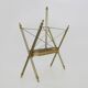 Neoclassical Baroque Folding Magazine Rack in Gilded Metal. 1950s