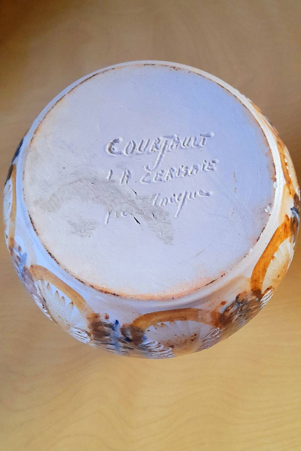 Courjault ceramic vase from the 60s