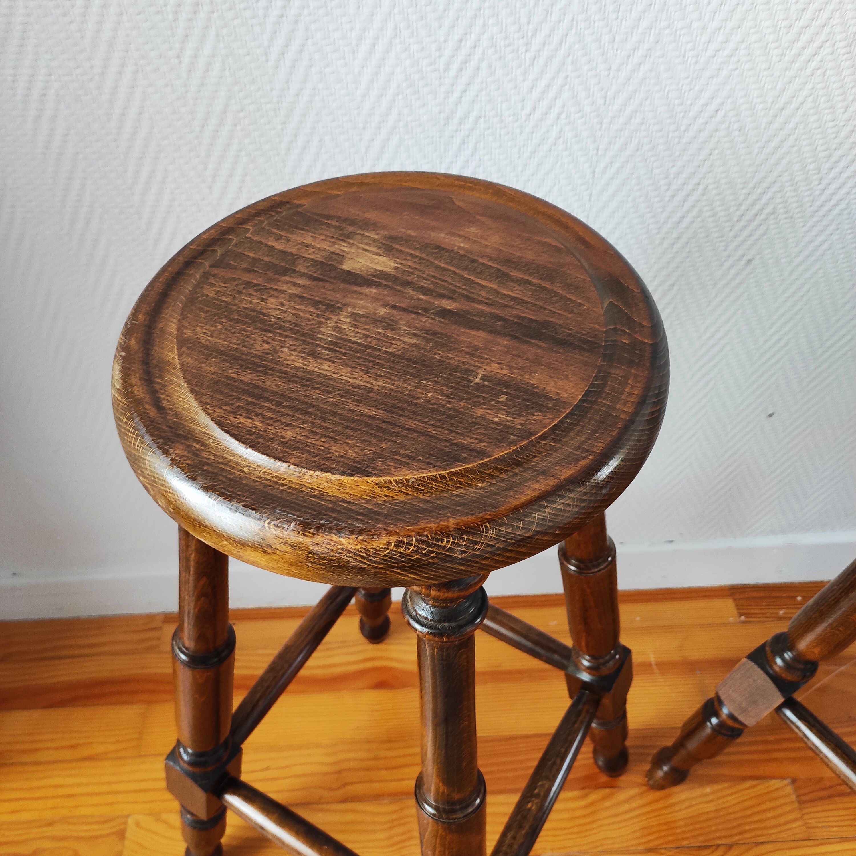 Paire de tabouret de bar vintage