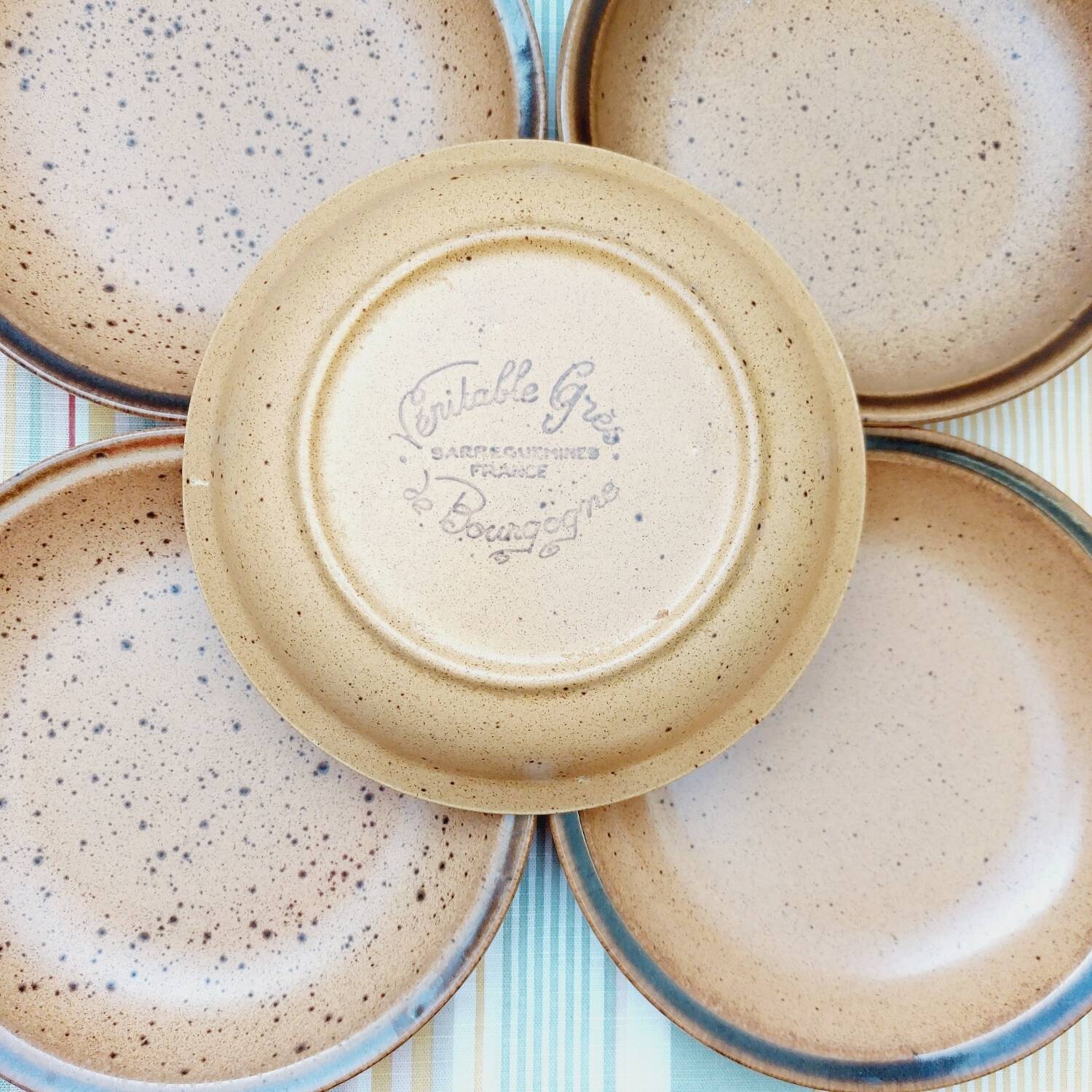 Sarreguemines stoneware soup plates