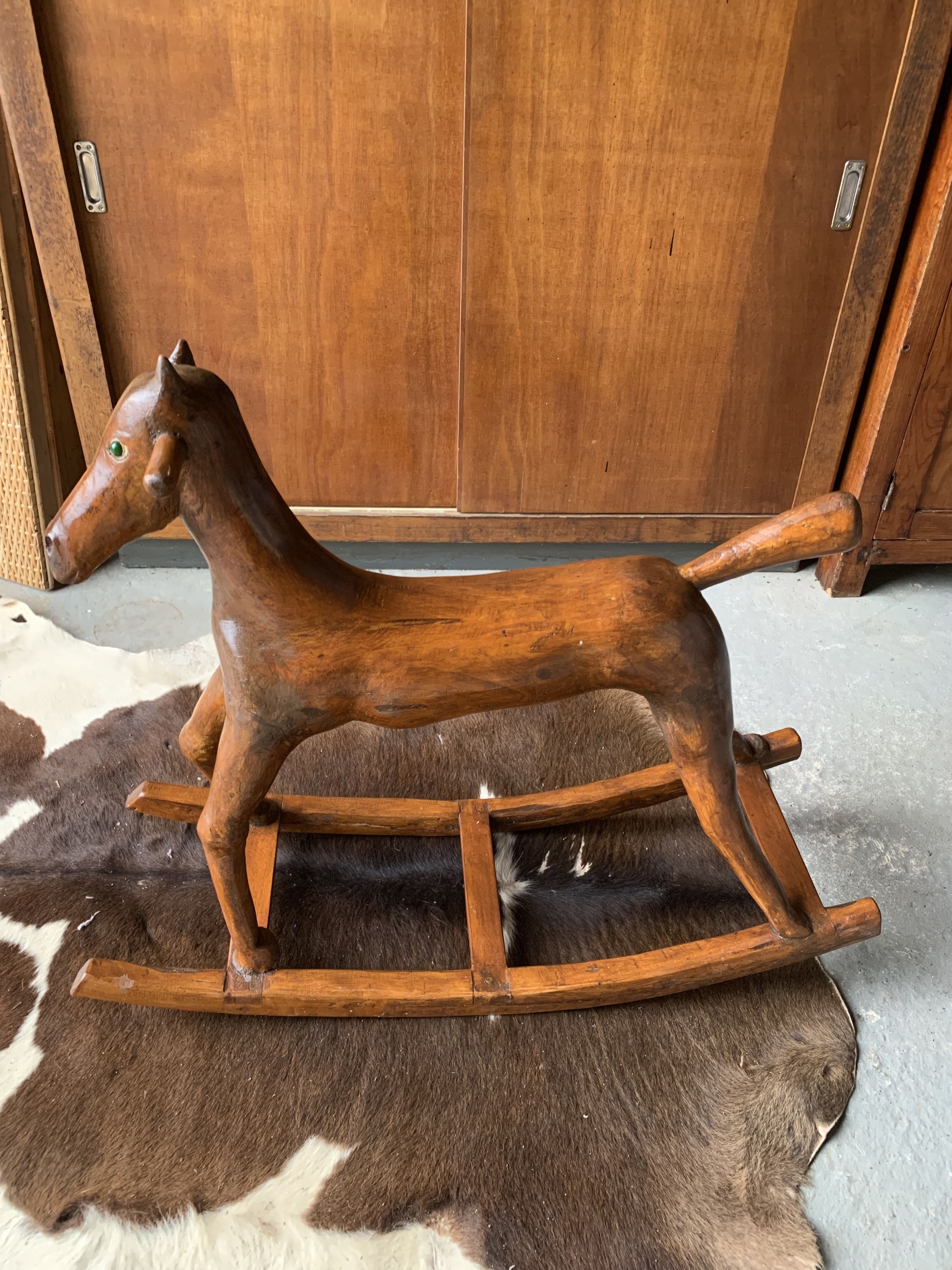 Wooden rocking horse